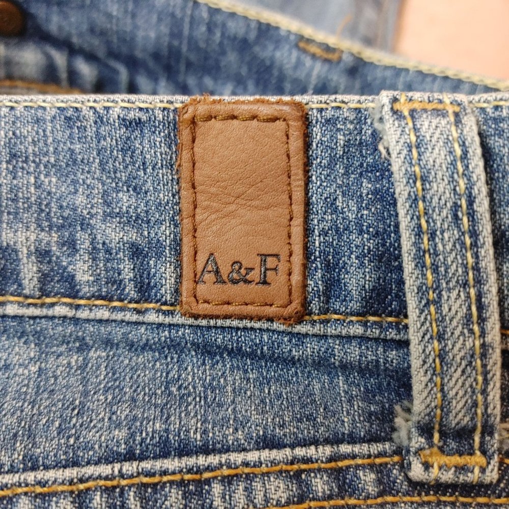 Abercrombie & Fitch Women's Straight Leg Stretch Mom Jeans 6 - Picture 2 of 3